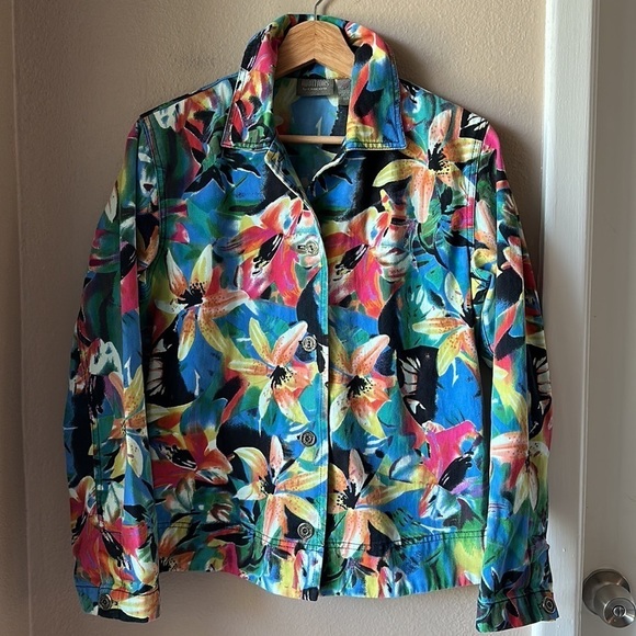 ADDITIONS BY CHICO’S Floral Jean Jacket - Picture 2 of 7